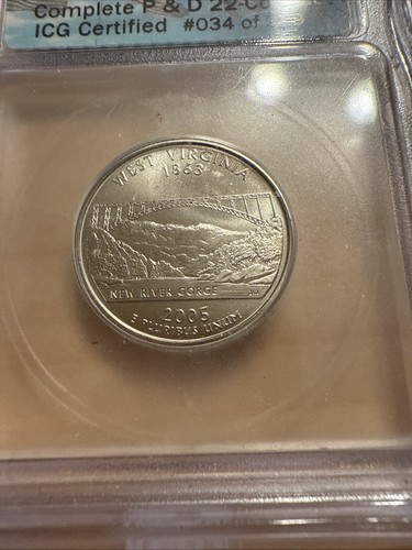 2005-D West Virginia State Quarter - ICG SP69 - Satin Finish First Day of Issue - Picture 2 of 4