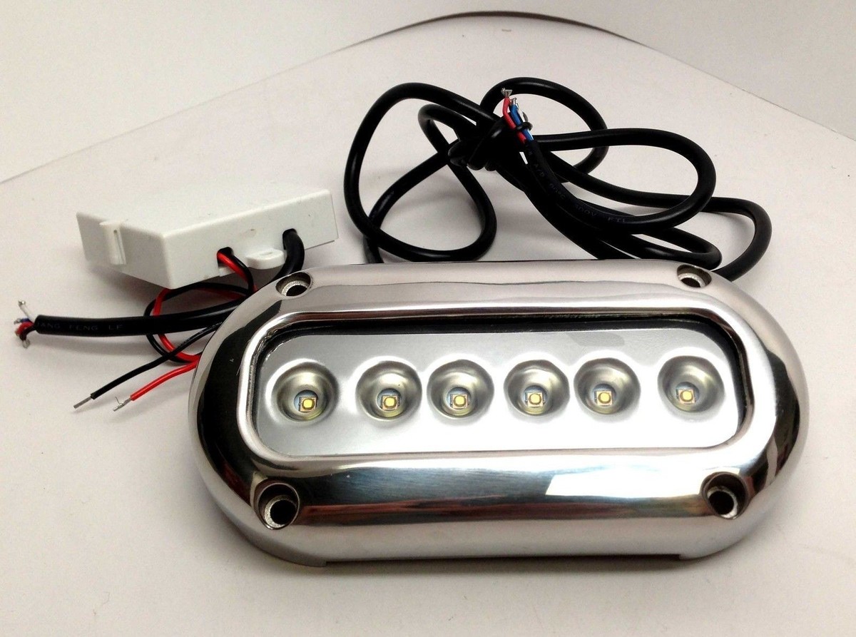 Pactrade Marine Boat LED Underwater Light – Stainless Steel 316, 9x3W Blue, 10-30V-869876