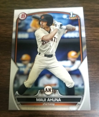 MAUI AHUNA 2023 BOWMAN DRAFT CARD #BD-163 GIANTS (FIRST PROSPECT BASE)