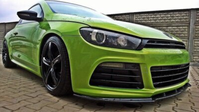 Cup Spoilerlippe Front Ansatz für VW SCIROCCO R schwarz Hochglanz