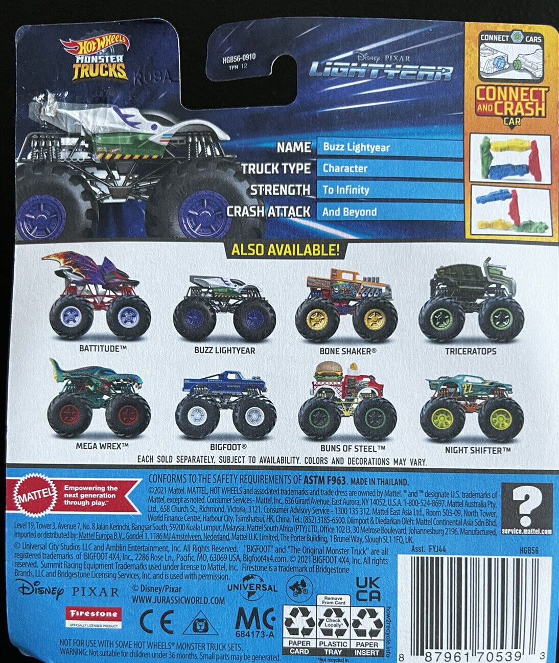 Hot Wheels Monster Trucks Collection, 1:64 Cars Diecast (Styles May Vary),  Includes Crushable Car FYJ44 - Advance Auto Parts