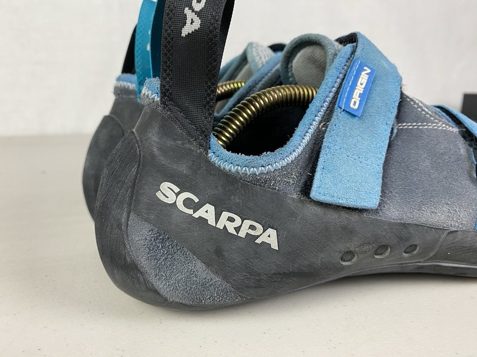 SCARPA Origin Climbing Shoes Unisex Adult Size M9/W10 Black Blue 70025