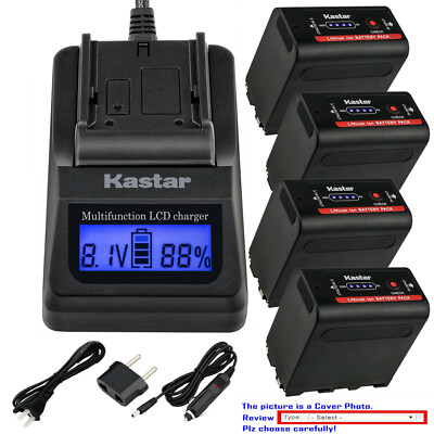 Kastar Battery LCD Fast Charger for Atomos NP-F970 F960 Atomos Shogun Inferno