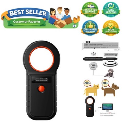 Microchip Scanner, /85/FDX-B/EMID 128 Records Data Storage Upload to PC Micro...