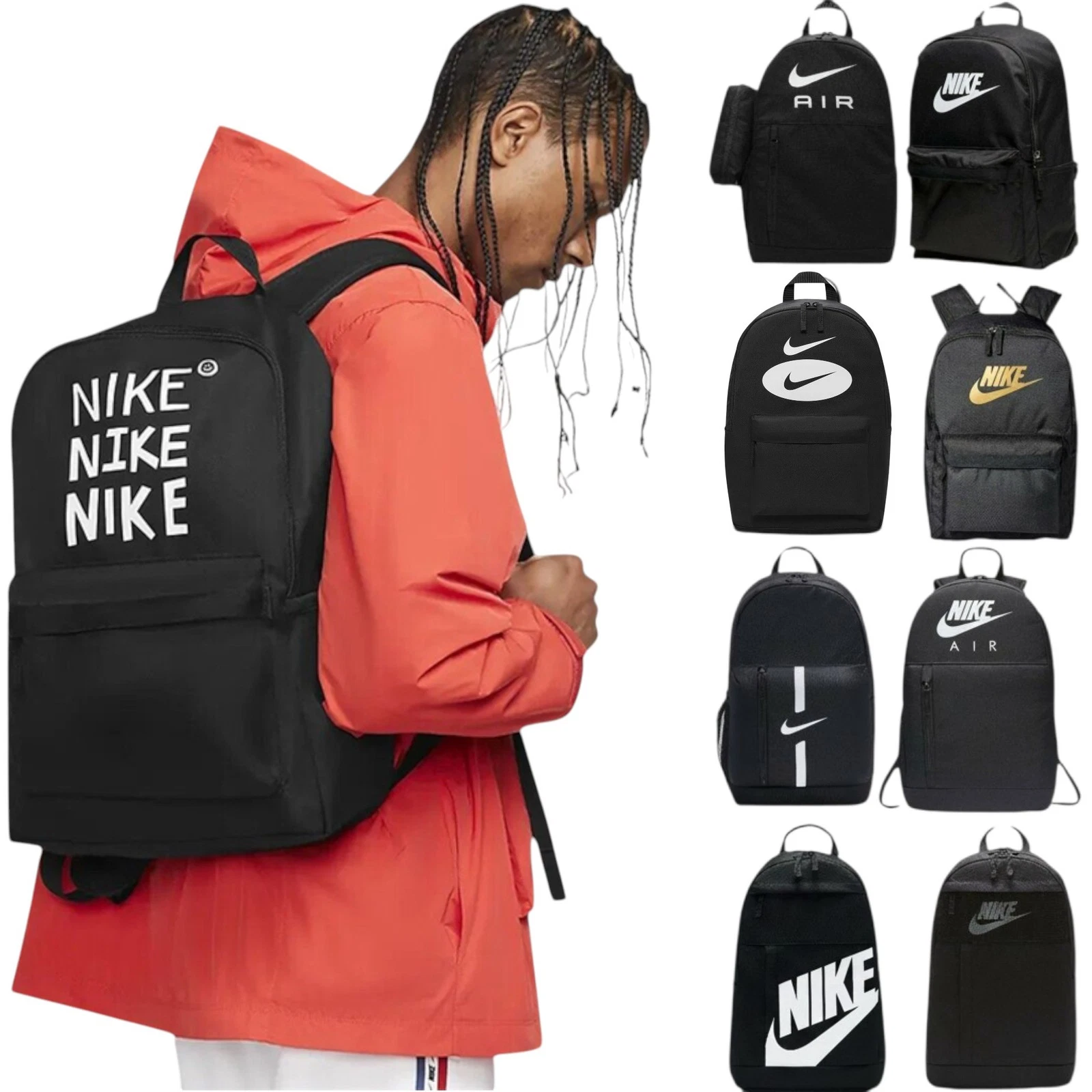 Nike Backpack School Bag Black Mens Bags Girls Boys Sports Gym Travel Rucksack
Opens in a new window