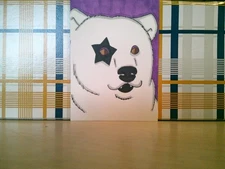 ACEO Original Mixed Media Painting Art Card ATC Portrait 80's Rock Band #45