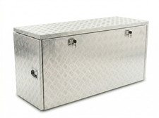 Truckbox Pritschenbox Deichselbox Aluminium Riffelblech 148x44x64cm Alubox Kiste