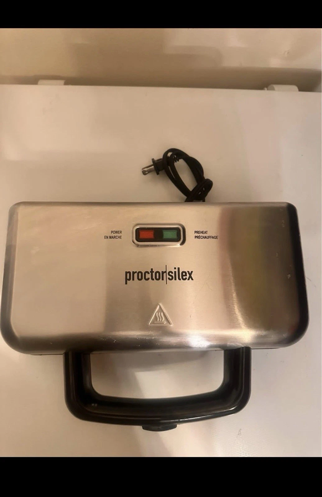 Proctor Silex Sandwich Maker Grill Press Panini Toaster Nonstick Model 25415...
Opens in a new windo