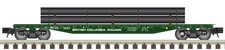 ATLAS O BRITISH COLUMBIA 52'6" FLAT W/PIPE LOAD 2002009 #1441 3-RAIL