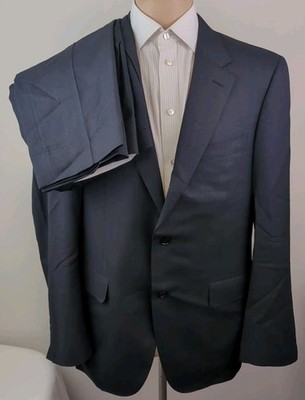 Canali Harry Rosen Mens Gray Woven 2 Piece Surgeon Cuff Suit Size 42R / W38 X 31