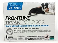 Frontline Tritak for Dogs 23 44 lbs Flea Tick Treatment 3 Doses