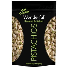 Wonderful Pistachios In-Shell Roasted & Salted Nuts, 24 Ounce Bag