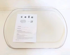 Cella Rectangle Low Wall Turntable with Silicone Liner White Linen