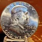 Choice Unc 1962 90% Silver Franklin Half Dollar BU