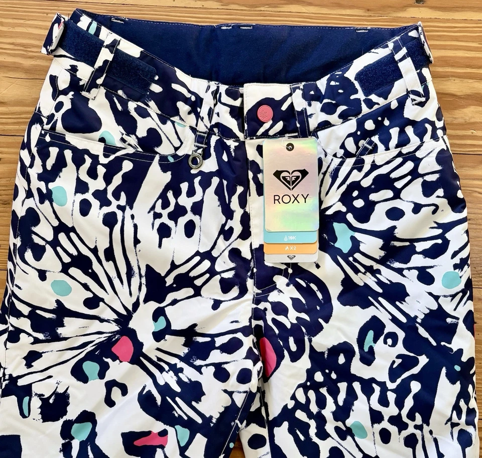 Nuevo Niña Adolescente Roxy Patio Trasero Esquí Snowboard Pantalones Dryflight Mariposa 14 XL NUEVO CON ETIQUETAS Foto 2 de 4