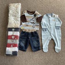 M&S 2 Packs short sleeve bodies- jeans-T shirt-Next baby all in one -Age 1month