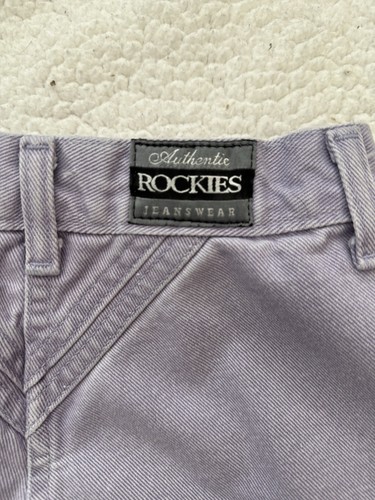 Rockies Jeans Womens Sz 11 Light Purple Bare Back Denim Pants Western Vintage - Picture 3 of 7