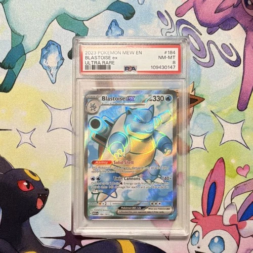 The Pokémon Company Blastoise ex 184/165 Scarlet & Violet Ultra Rare Holo PSA 8