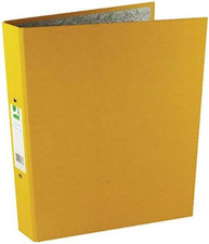 Image of 2 Ring 25Mm Paper over Board Yellow A4 Binder (10 Pack)
