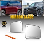 Passenger Driver Mirror Glass Heated For 11-22 Dodge Durango Jeep Grand Cherokee