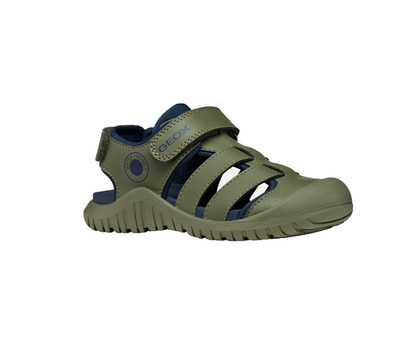 Geox J Fusbetto Pro Jungen wasserfreundliche Sandalen in Salbei & Navy