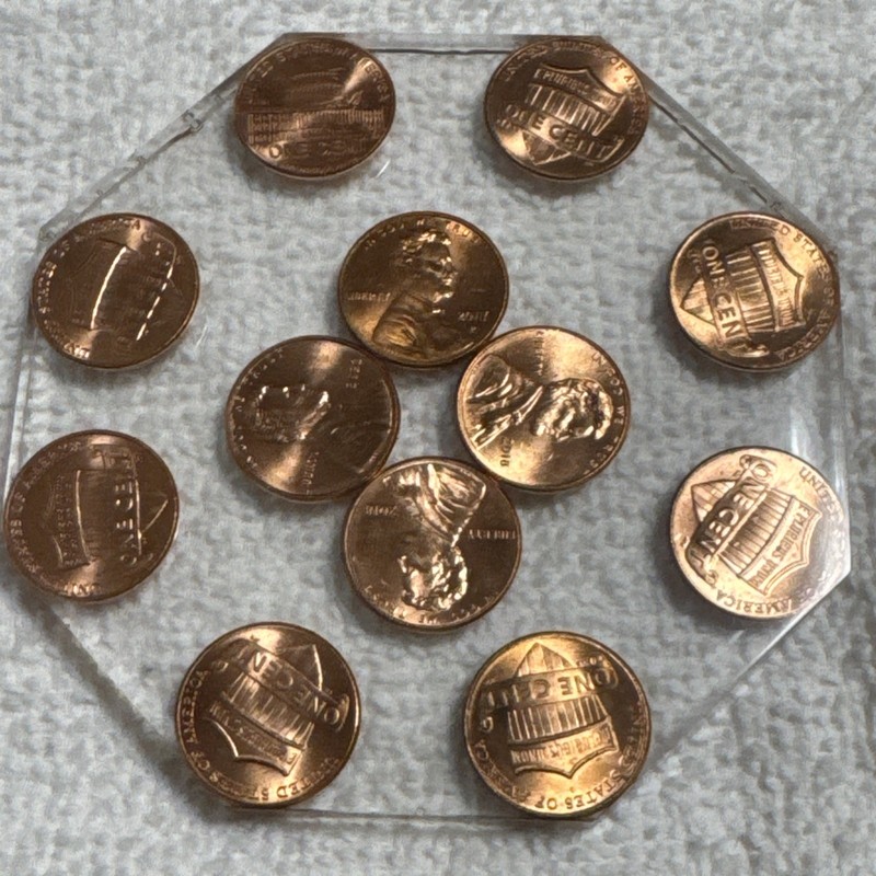 #5J~LOOK~ Custom Resin Mold Penny Drink Coaster~A Nice Conversation Piece
