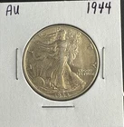 1944 Walking Liberty Half Dollar – 90% Silver – Circulate with Strong Detail – C