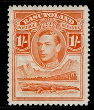 BASUTOLAND GVI SG25, 1s red-orange, NH MINT.