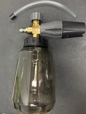 1/4" Snow Foam Pressure Washer Gun Car Wash Soap Cannon Spray Jet Clear Bottle