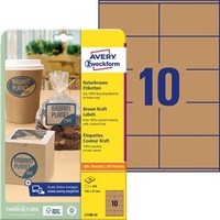 1 Bis 20X Avery Zweckform Naturbraune Etiketten, 105 X 57 Mm - Spare Bis Zu 39%