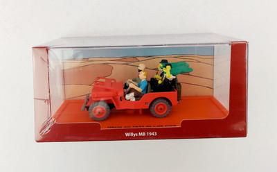 NEU - MOULINSART HERGÉ TINTIN - TIM UND STRUPPI MODEL 1:43 ''WILLYS MB 1943 Jeep