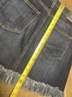 Just Black Fringe Denim Mini Skirt M (27x15.5) Dark Wash Blue Stretch Womens — photo 7