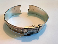 VINTAGE STERLING WATCH BAND SIGNED RSS. RAFAE...