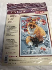 New Riolis Cross Stitch Kit #1510 FOX Zweigart NEW & SEALED