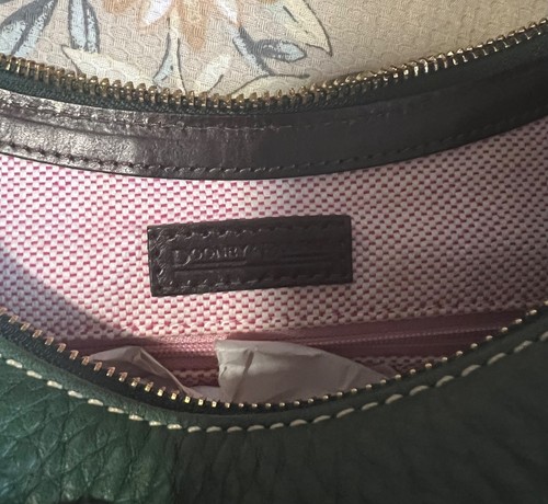 DOONEY & BOURKE Hobo Bag aus genarbtem kieferngrünem Leder - sehr guter Zustand - Bild 6 von 7