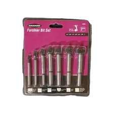 NEW WARRIOR 1/4 in - 1 in Forstner  Bit Set - 3/8 in Shank 7 Pc  FREE SHIPPING