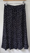 Vintage Studio Skirt Women's Sz M Blue Ditsy Floral Cottagecore