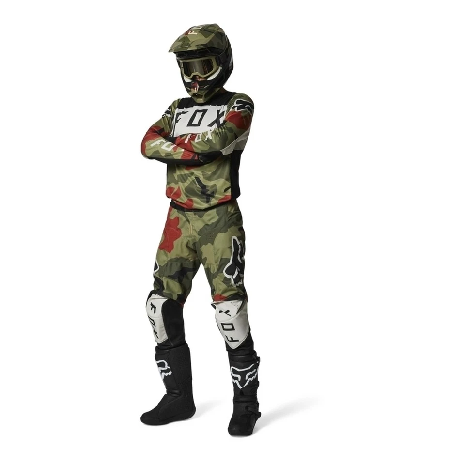 Motocross Set FOX 180 BNKR Kit MX Hose mit Shirt, Crosshose Jersey grün - Bild 2 von 4