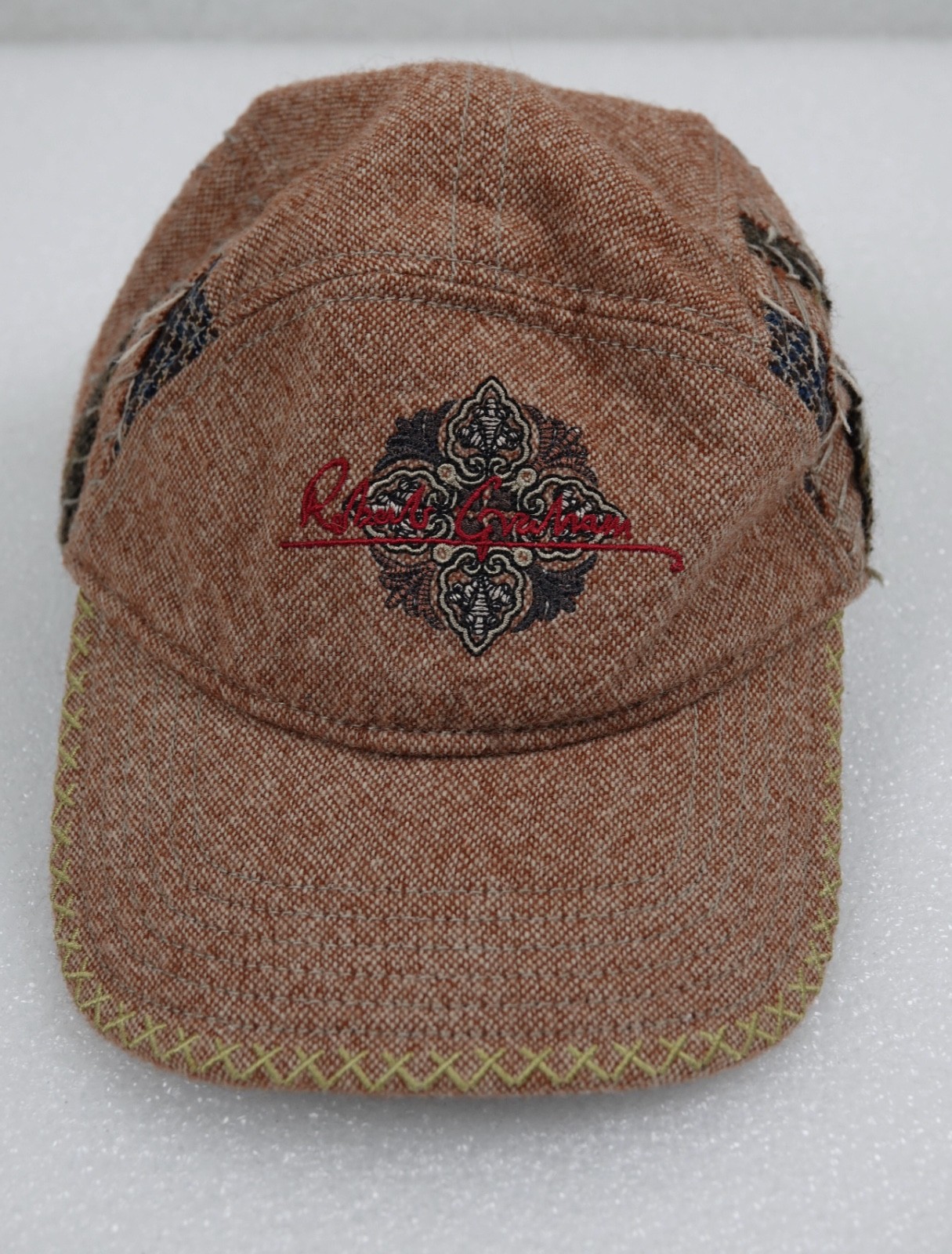 VINTAGE ROBERT GRAHAM BASEBALL PATCHWORK TWEED CA… - image 1