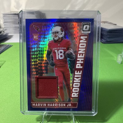 Marvin Harrison Jr Blue Hyper Rookie Phenom Patch (Rookie) 2024 Donruss Optic: