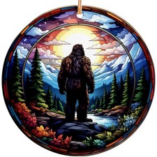 Christmas Ornament - Bigfoot Ceramic Ornament, Sasquatch Christmas Tree Decor...