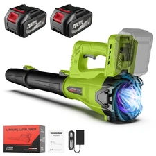 Leaf Blower Cordless with 2 x 4.0 Ah Battery Charger 160MPH/580CFM High Power