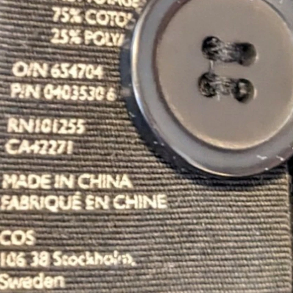 COS Black Textured Button Front Cardigan - Image 4 of 4