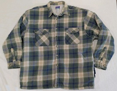 Vintage North Crest Sherpa Lined Plaid Flannel Shirt Jacket Adult Size XL