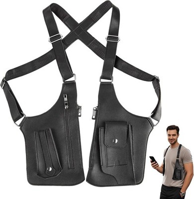 Men's Underarm Crossbody Bag, Anti Theft Concealed Holster Adjustable Strap