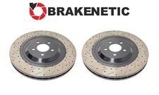 Front Brakenetic Oe Drilled Slotted Brake Rotors Hellcat Srt W6 Piston Brembo