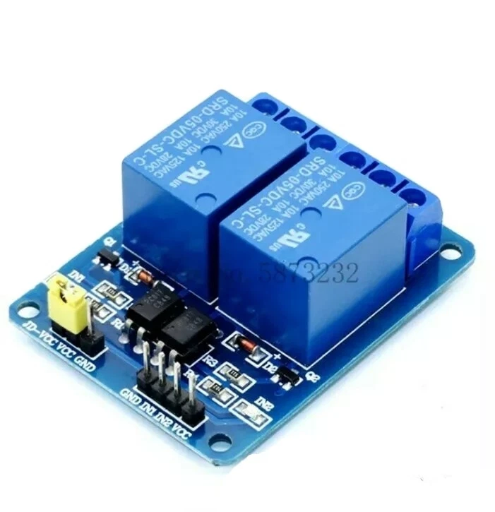 2 Kanal Relais Modul Arduino Raspberry Pi Relaiskarte 5V 230 Volt 230V Board - Bild 2 von 4