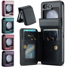 For Samsung Galaxy Z Flip 7/6/5/4/3 Magnetic Leather Wallet RFID Blocking Case