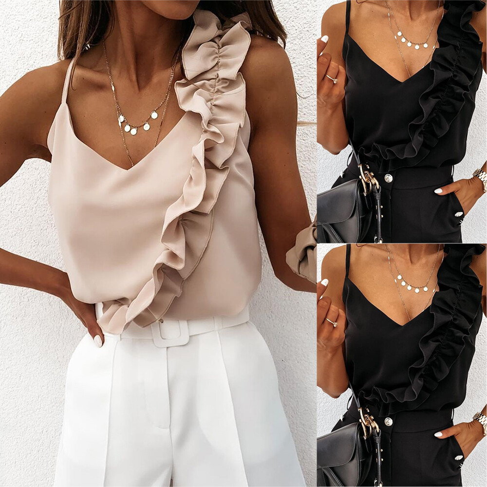 ruffle vest top