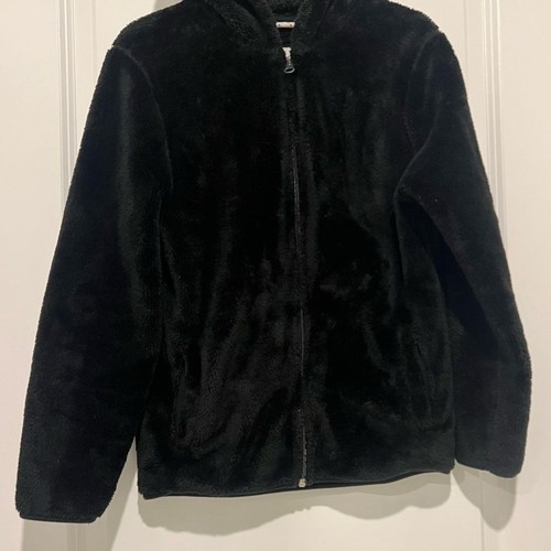 Cat & Jack Girl’s Black Faux Fur Zip Up Hoodie In Sz. M (8/10) - Picture 5 of 11